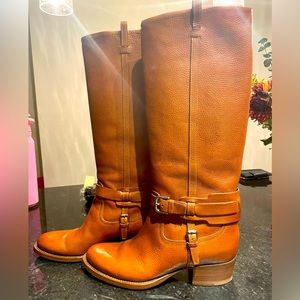 RALPH LAUREN PURPLE LABEL BROWN LEATHER EQUESTRIAN RIDING BOOTS SZ 9B